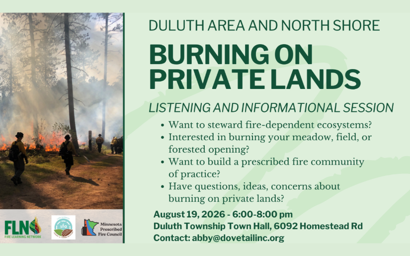 Burning on Private lands: Listening and Informational Session - Duluth Area and North Shore